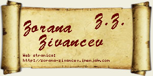 Zorana Živančev vizit kartica